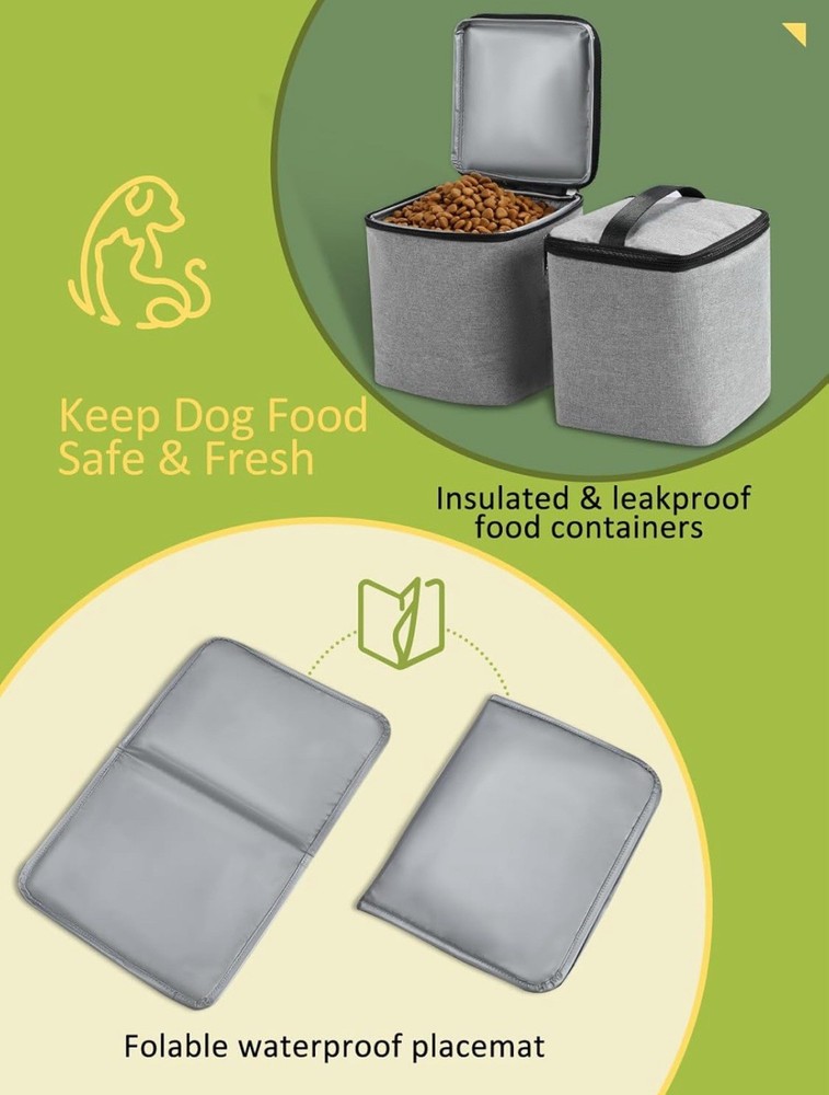 Dog Travel Bag, Airline Approved Organizer Backpack with Multi-Function Grey