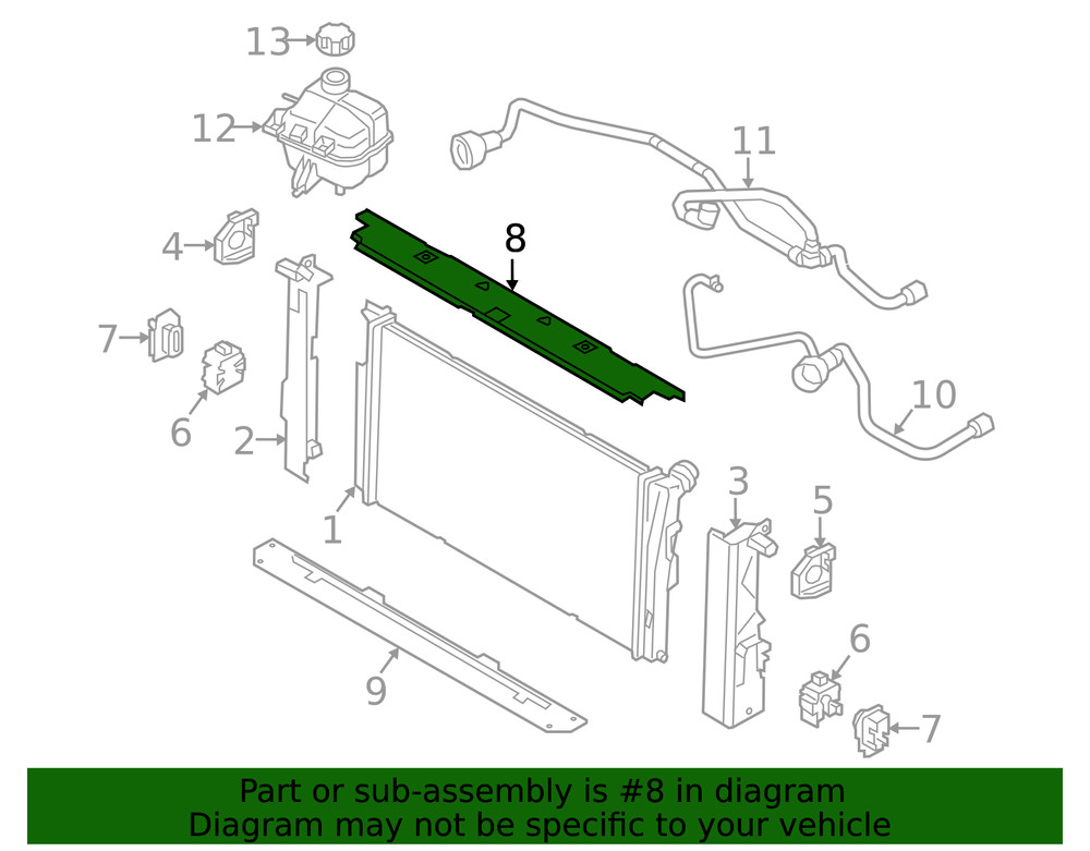 Genuine BMW Upper Seal 17-11-7-600-543
