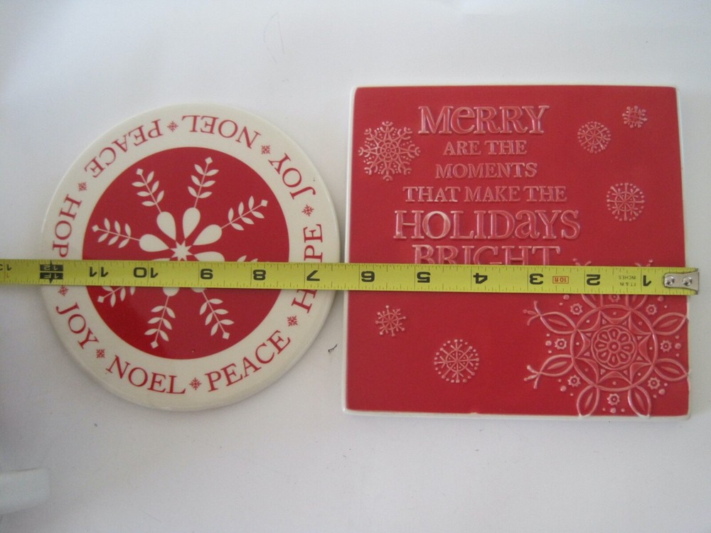Christmas Trivet Hallmark & Other Set 2