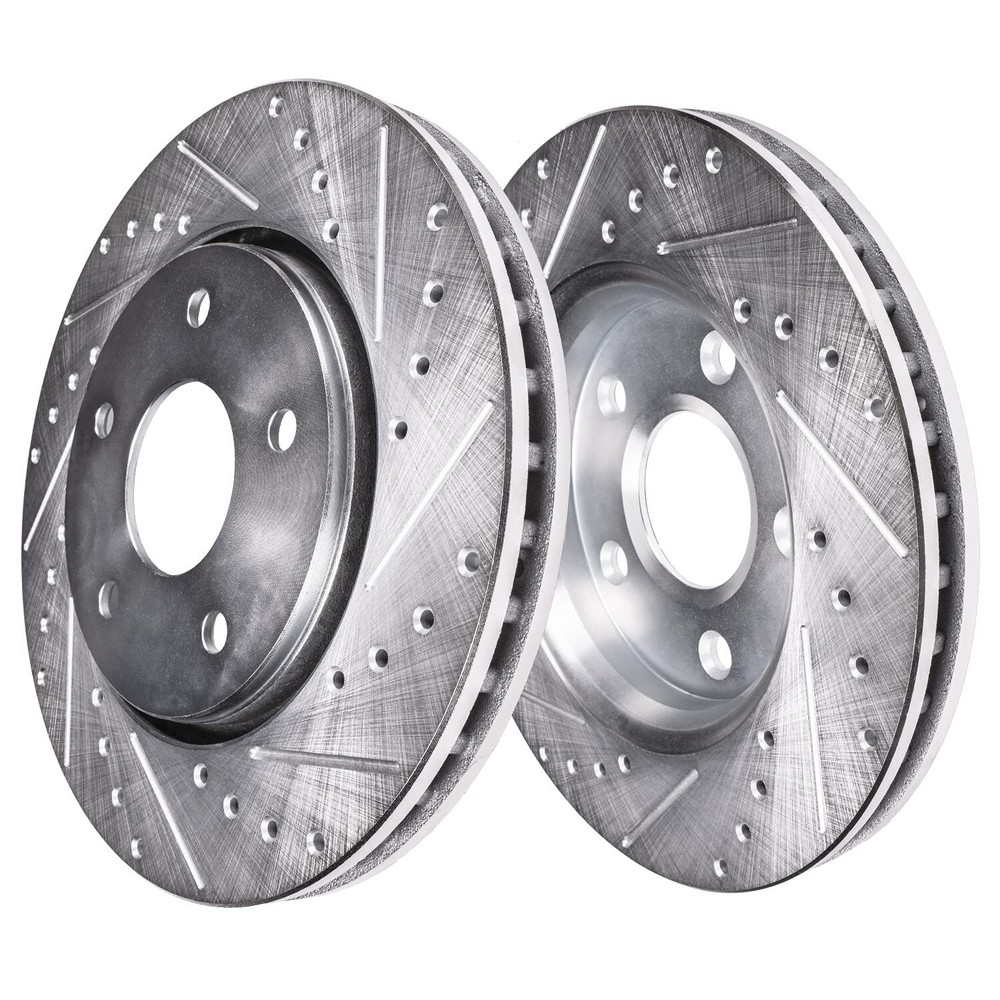 Front Rear Drilled Rotors Ceramic Brake Pads for Sebring Avenger Eclipse Talon