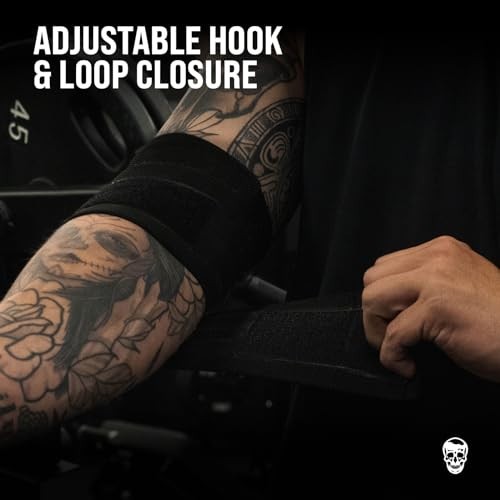 Weightlifting Elbow Wraps - 40'' Flexible Compression Strap & Joint Support Brac