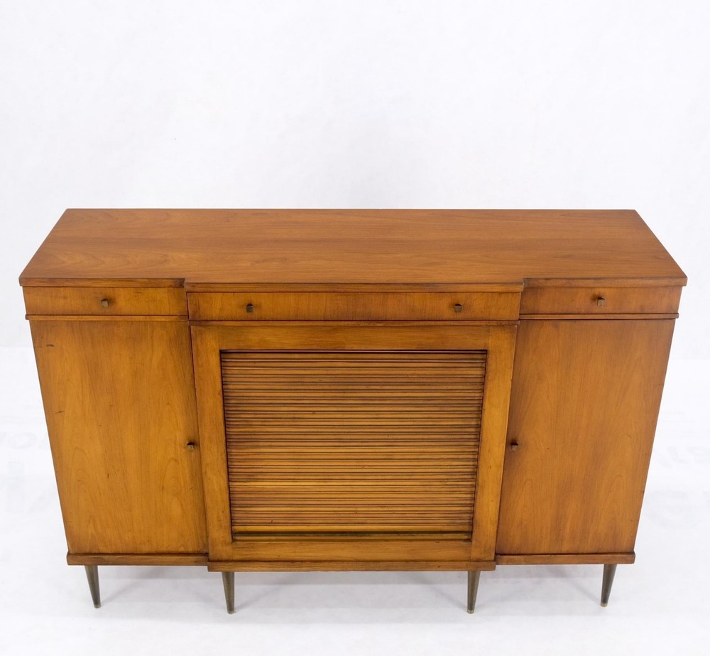 Widdicomb Tambour Doors Compartment Console Server Credenza Cabinet Sideboard