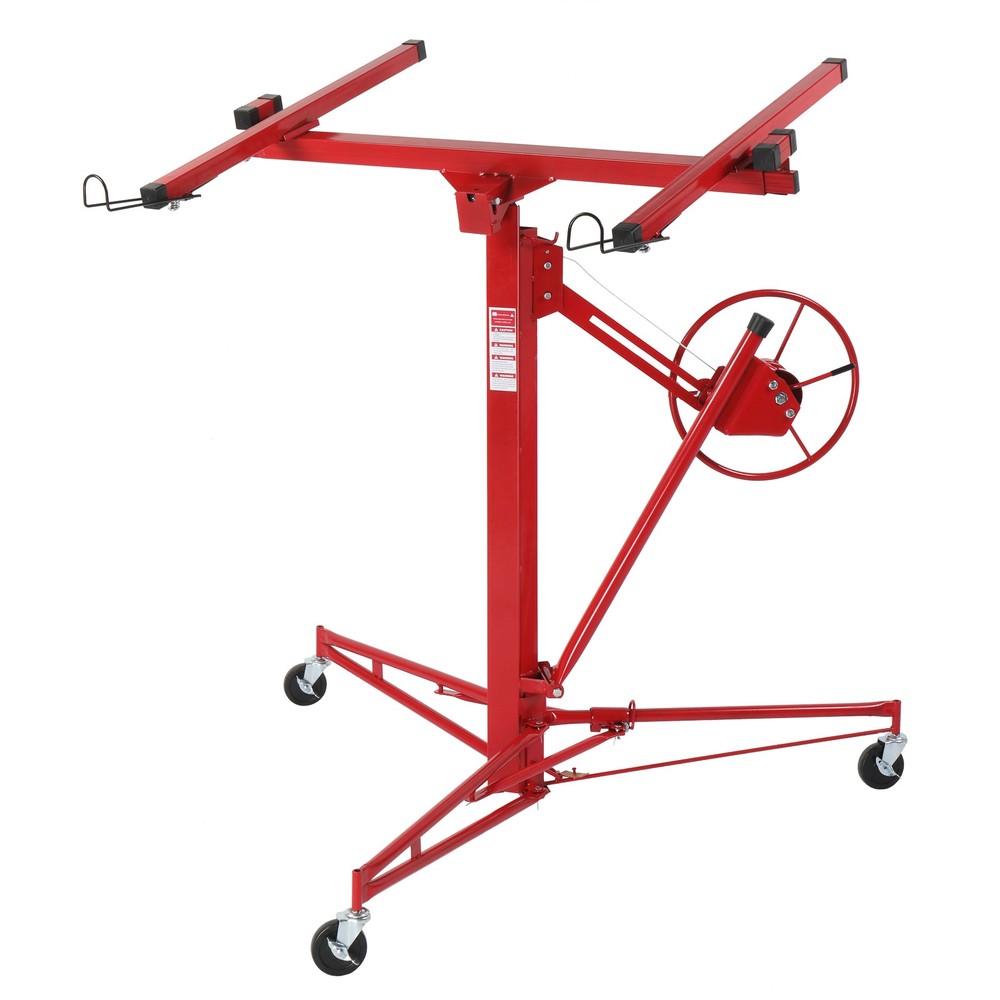 16FT Drywall Lifter Panel Hoist Jack Rolling Caster Construction Lockable 150lbs