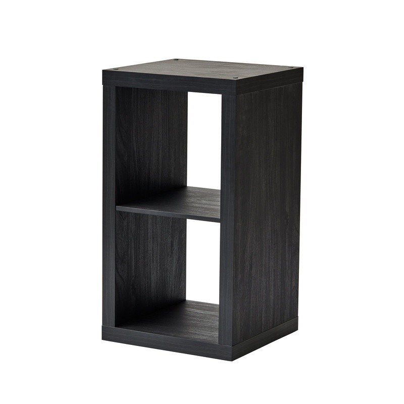 2-Cube Storage Organizer Modern Bookcase Open Back Easy Assemble Utility Style