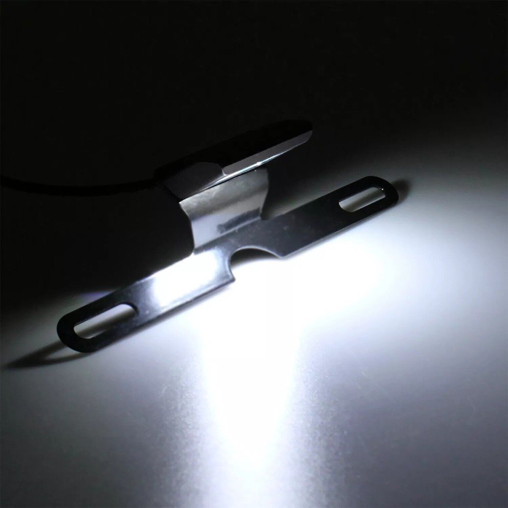 Motorcycle License Plate Bracket Mount Tail Light Side /w LED Light Aluminum US