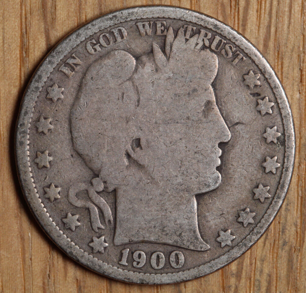 1900 (P) Barber Half Dollar - G - Good