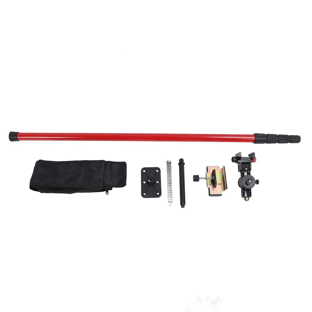 Level Pole 4m Telescopic Leveler Mounting Rod With 6mm 15.2mm Interface