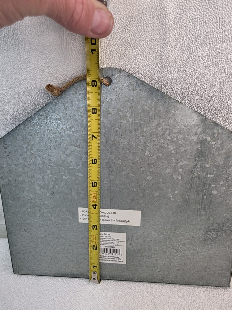 Primitive Galvanized Metal Wall Hanging Envelope Mail Holder Cottagecore