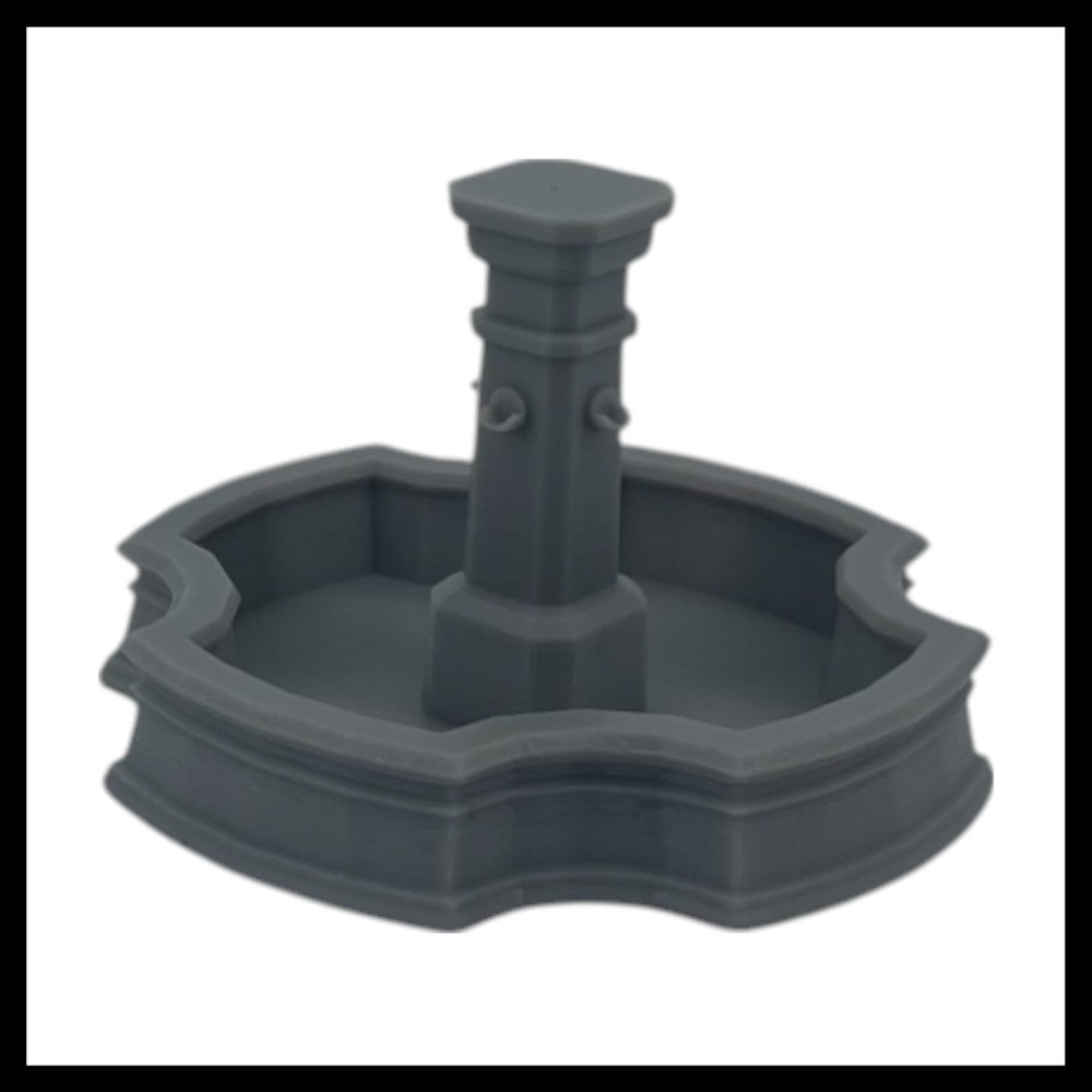 Town Square Fountain - N Scale - Gray