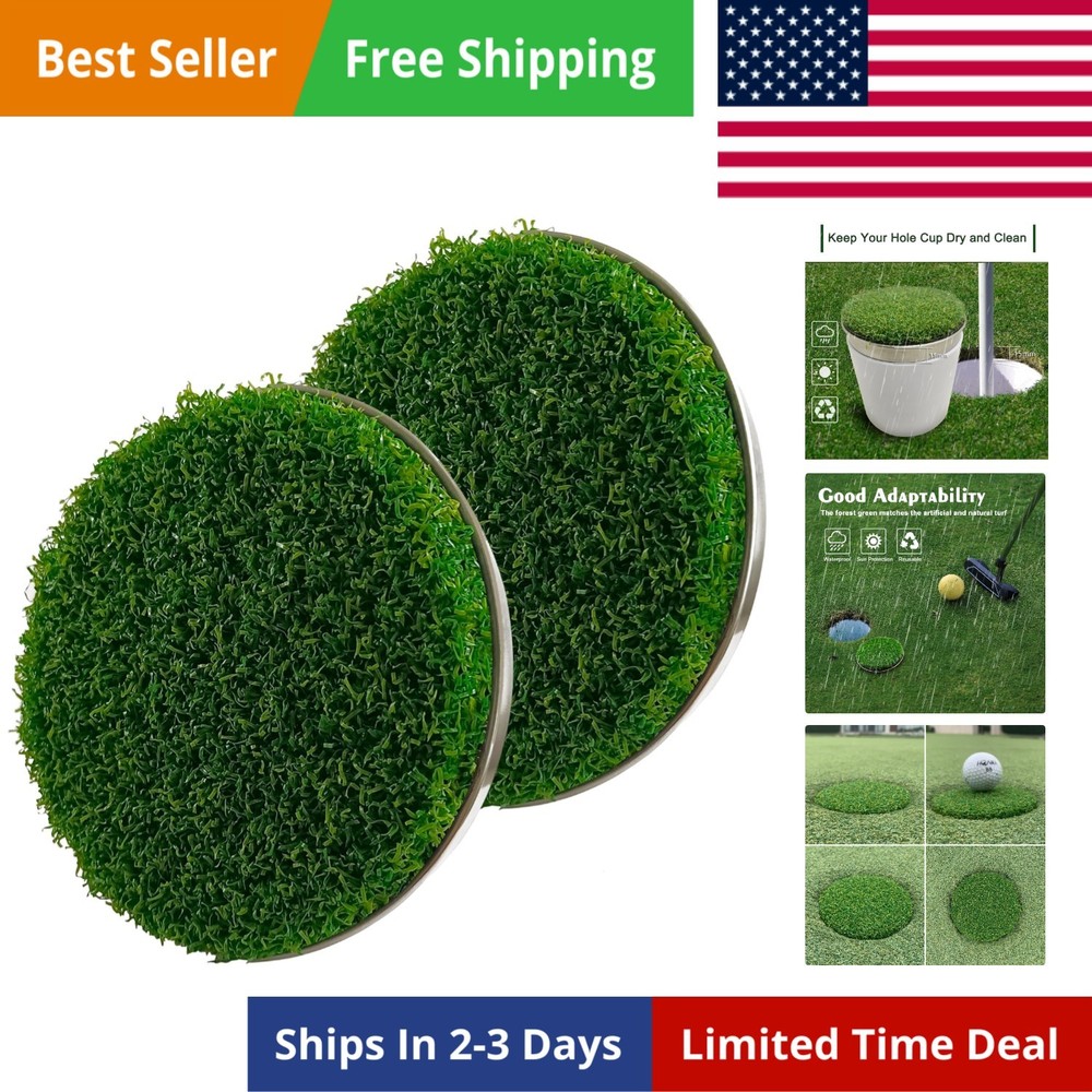 Golf Hole Cup Putting Green for Backyard Practice - 2 Pieces
