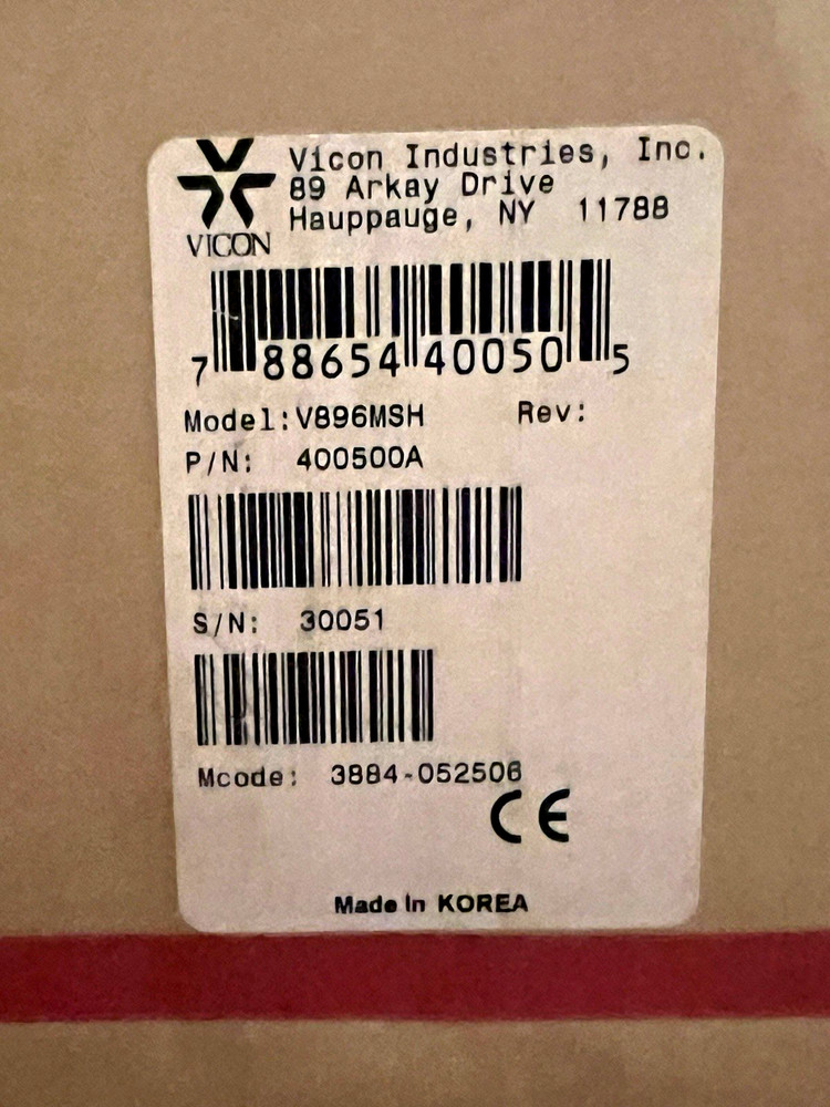 VICON MAXIMUM SECURITY WATERPROOF HOUSING V896MSH fits box camera & lens