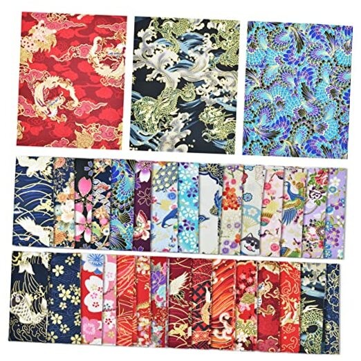 30Pcs 8 x 10 Inch Fat Quarters Cotton Fabric Bundle Squares Patchwork,