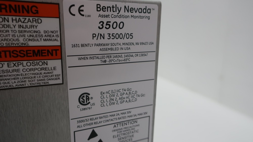 Bently Nevada 3500/05-01-02-01-00-00 Chassis Module