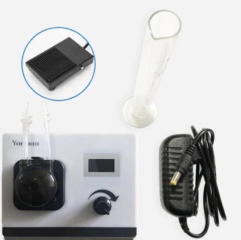 Variable speed peristaltic pump filling machine timing quantitative Metering