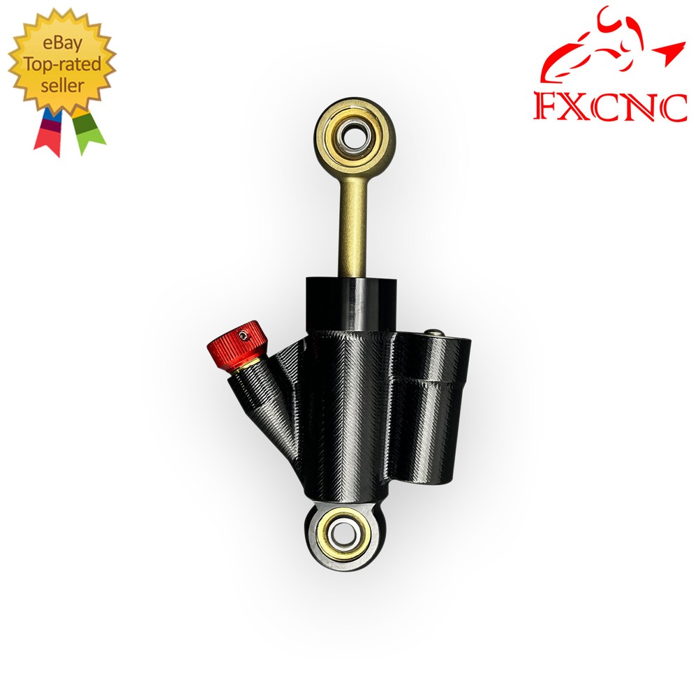 Black Adjustable Steering Damper Stabilizer Safety Control Aluminum Motorcycle