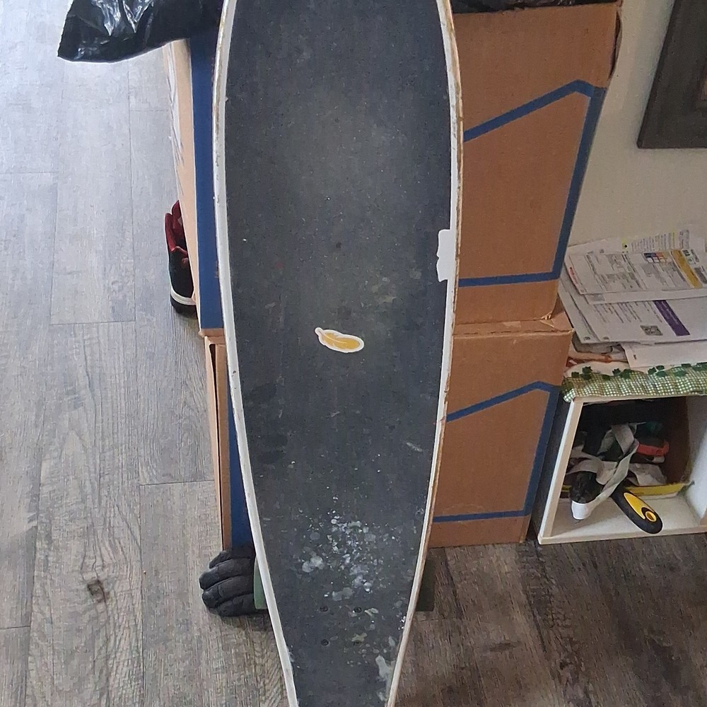 Custom Longboard with Big Bird Artwork and Stickers