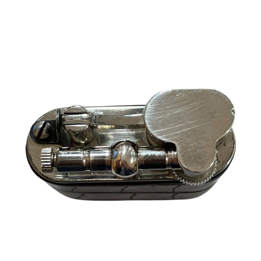 Working Dunhill Oil lighter silver brown hammer without box