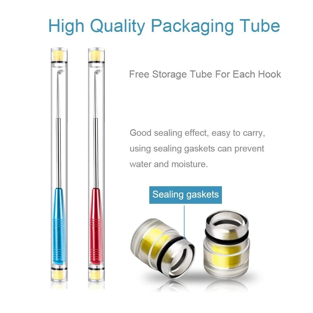 4 Pack Fish Hook Remover Tool – Quick Hook Removal with Storage Tube
