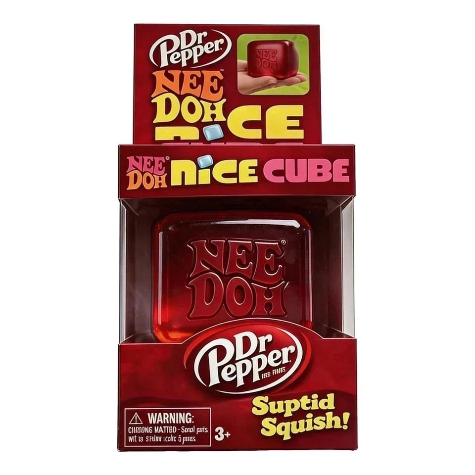 Needoh Limited Edition Dr Pepper Nice Cube Suptid Squish NEW