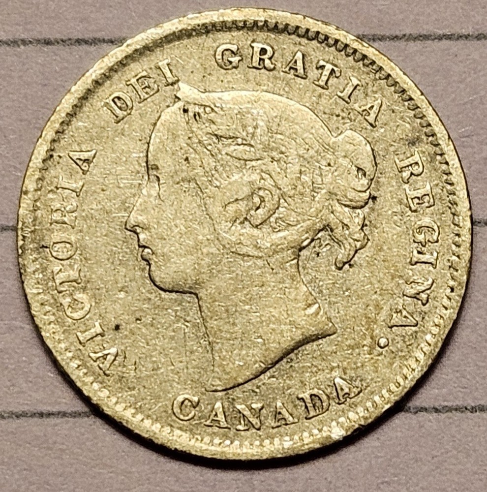 CANADA 1888 SILVER 5 CENTS KM2 Cleaned