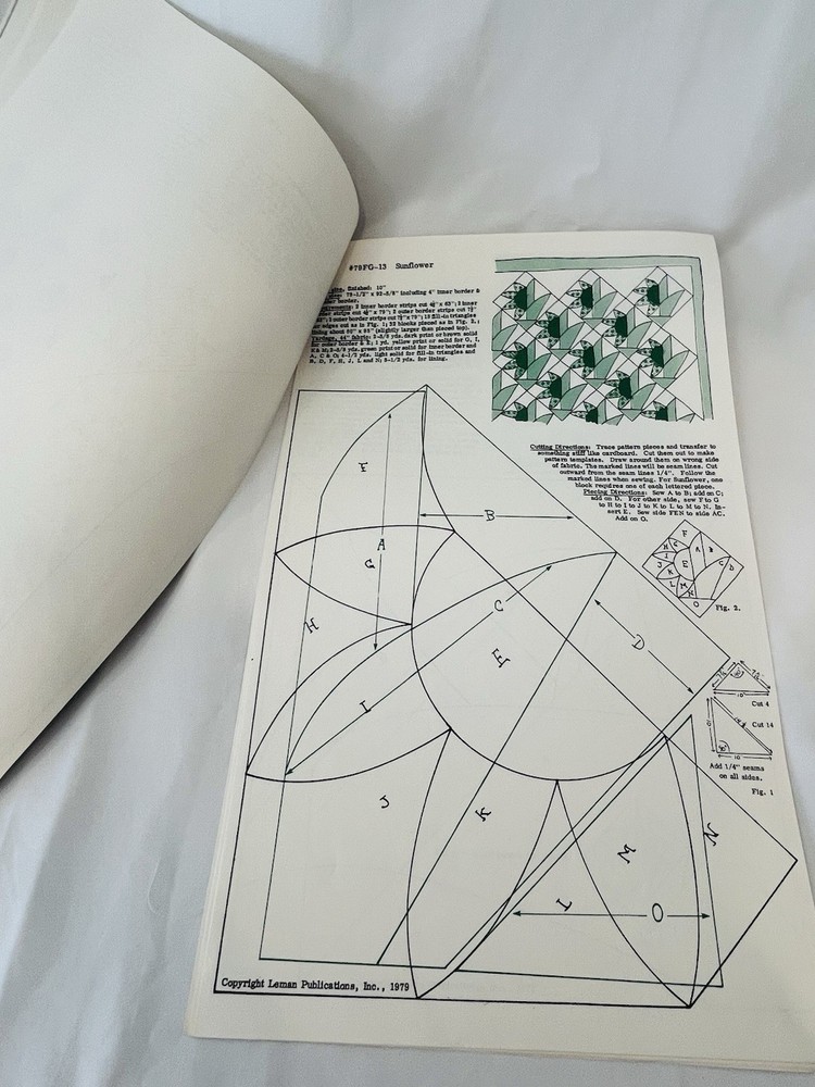 Fantasy Garden Instructions Assembling Quilt Designed Susie Ennis 1979 Patterns