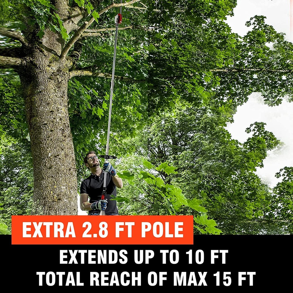Upgraded Pole Saws Gas Powered 58CC 2 Cycle Extendable Pole Saws Tree Trimming