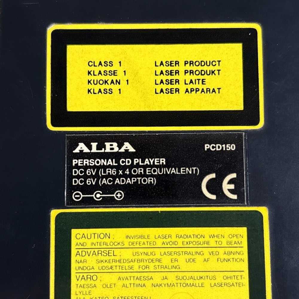 Alba PCD 150 Personal CD player- Tested Working