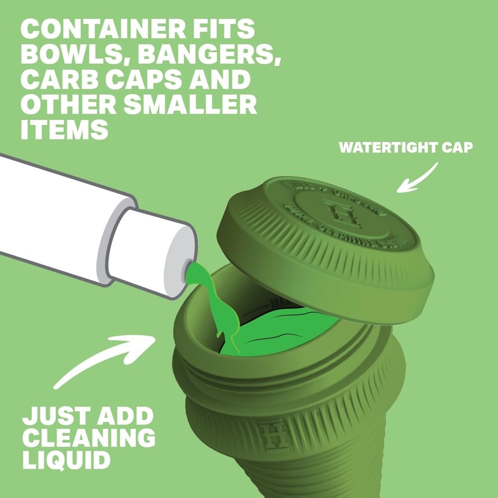HEMPER Cleaning Plugs + Caps PRO – Silicone Stoppers & Green