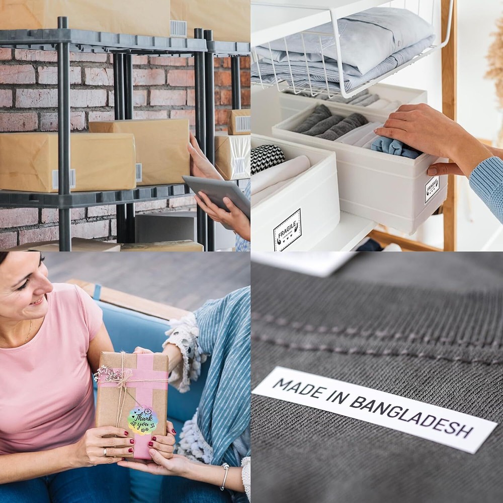 Phomemo M110 Thermal Label Maker Mobile Barcode Printer +1 Roll Label Gray Color