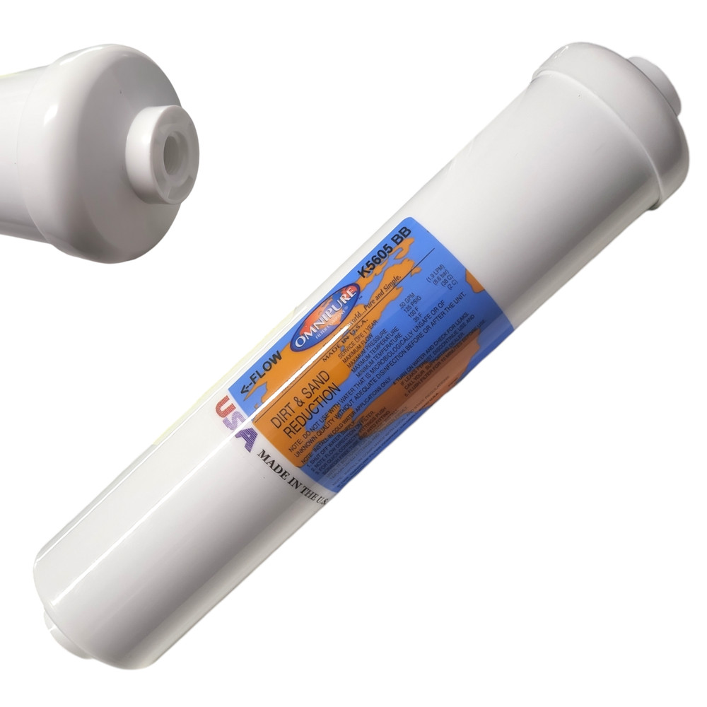 Omnipure K5605-BB Sediment- Dirt and Sand Reduction 2" X 12" 5 Micron - 1/4" FPT