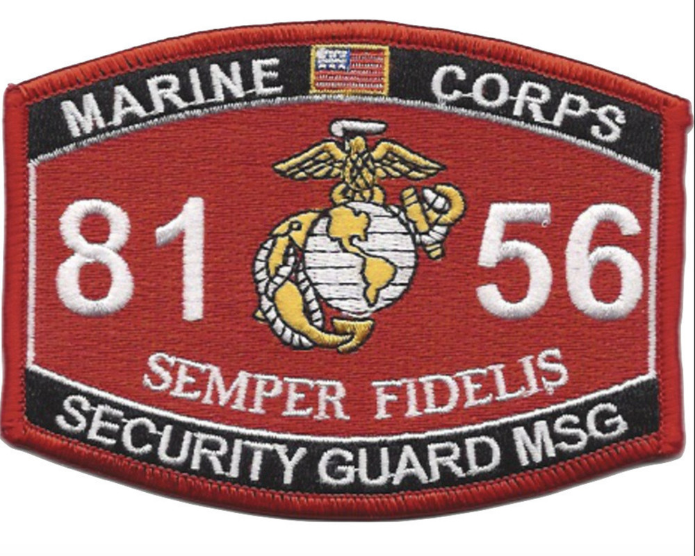 4.5" MARINE CORPS MOS 8156 SECURITY GUARD MSG EGA EMBROIDERED PATCH