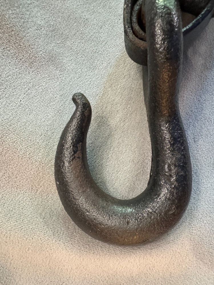Vintage Cast Iron Double Sheave Pulley & Hook