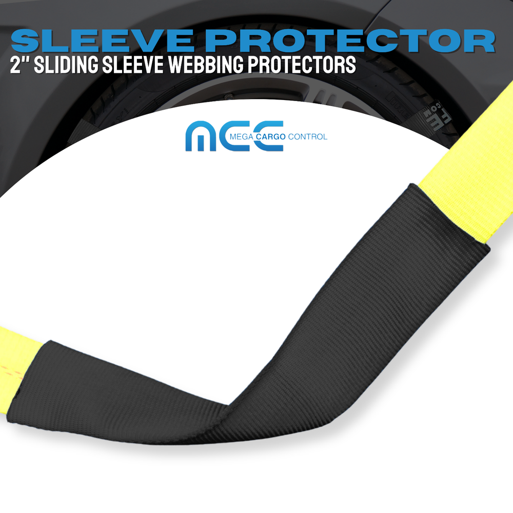 10 Pack 12" Sliding Sleeve Webbing Web Protector for 2" Ratchet Tie Down Strap