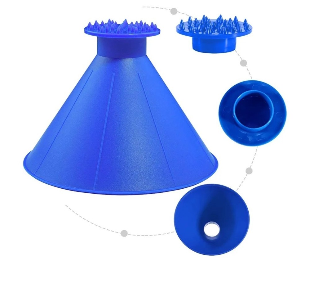 Magical Ice Scrapers for Car Windshield - 2 Pack Cone Magic Car Ice Scraper