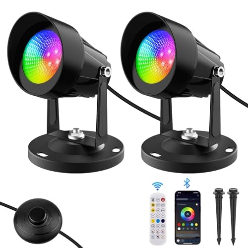 Spot Lights Indoor, Led Spot Lights with Smart APP 2 Pack APP & Remote Control