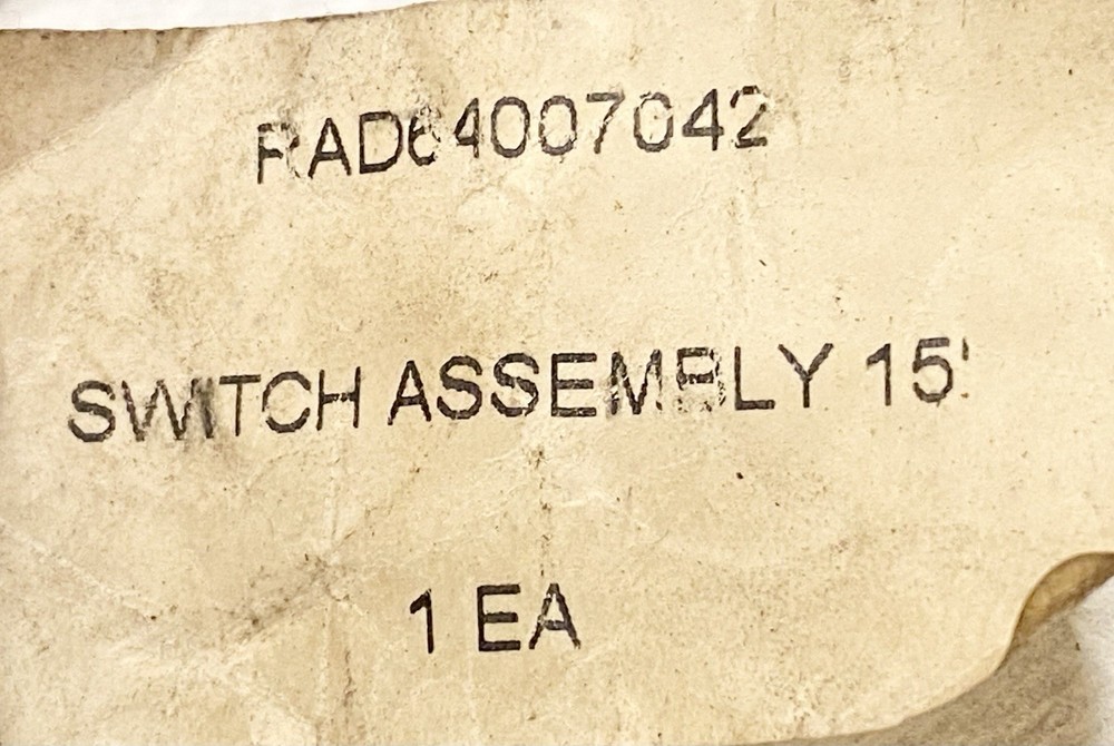 15ft Radnor 64007042 Switch Assembly