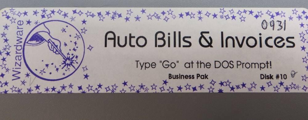 5.25" Floppy Disks AUTO BILLS & INVOICES Wizardware Computer Software Discs