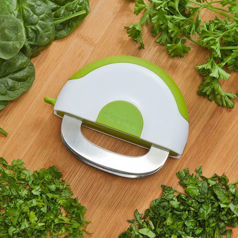 Microplane Herb & Salad Chopper, White & Green. New