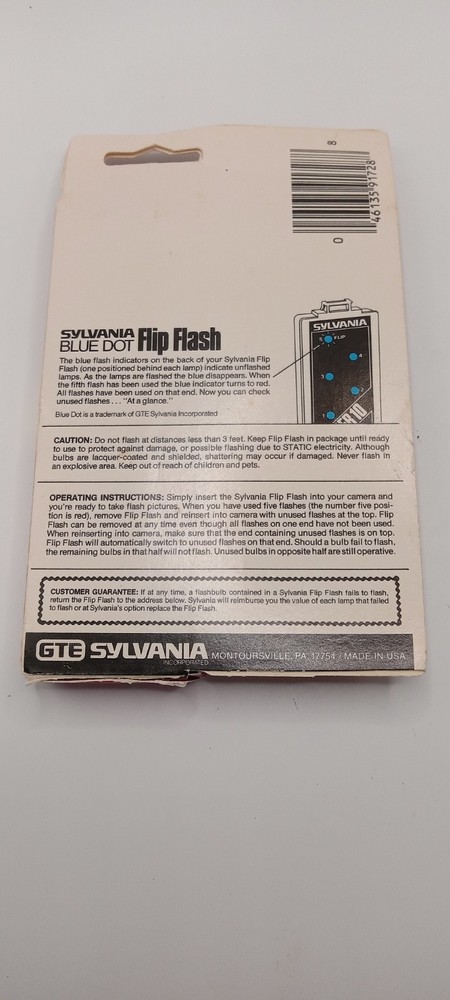 Vintage 1970s Sylvania Flip Flash Super 10 Flash Cube Sticks