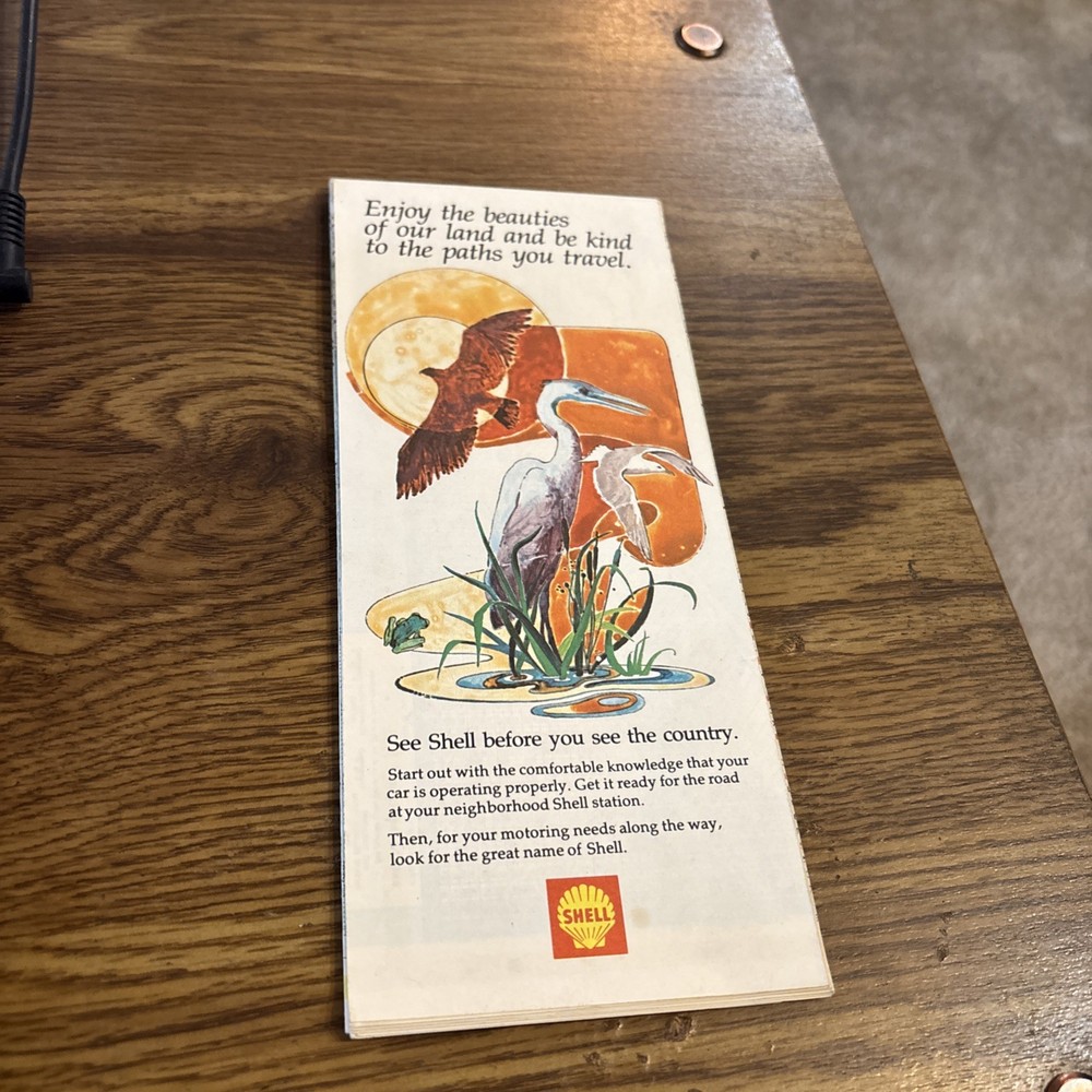 SHELL Gas California Map 1973 Edition