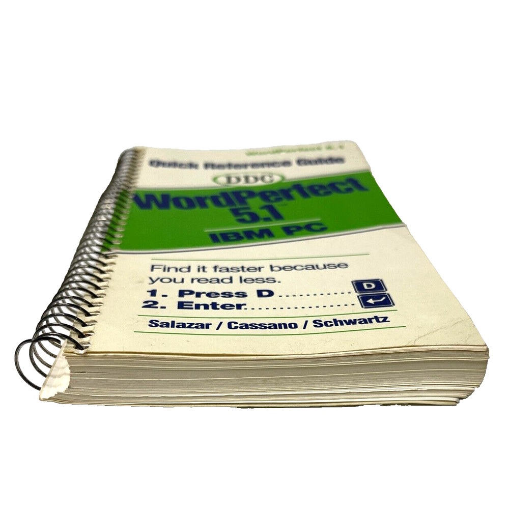 Vintage DDC Microsoft Windows 5.1 IBM PC Quick Reference Guide Book 1990's