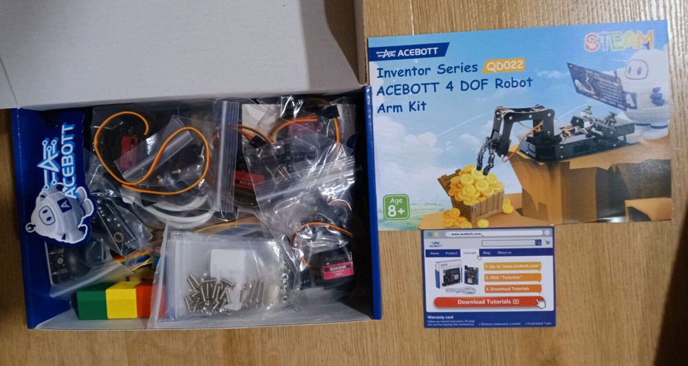 Robot Arm DIY Kit by ACEBOTT - Learn Programming & Coding - 4DOF