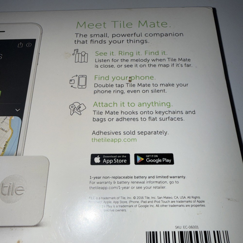NEW Tile Mate Bluetooth Tracker for Keys Phone Wallet