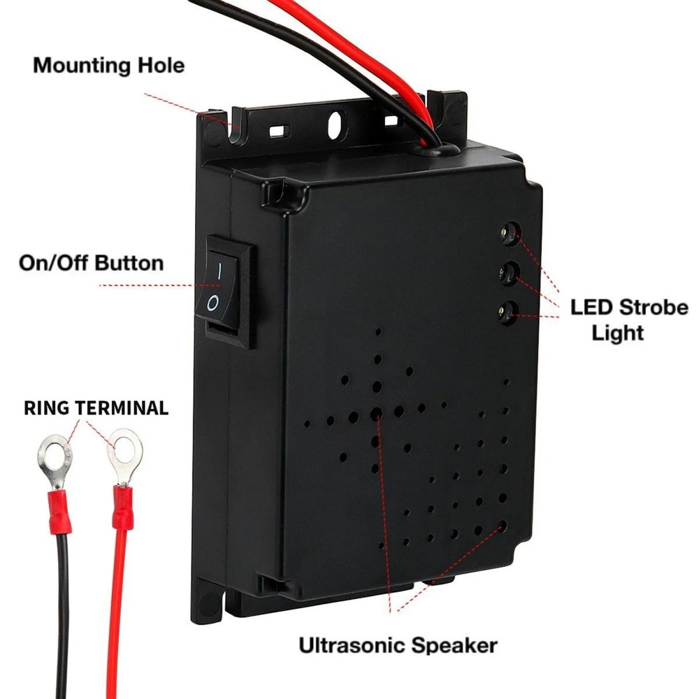 Ultrasonic Mouse Repeller System for Car Vehicle with 12V DC Power Connection