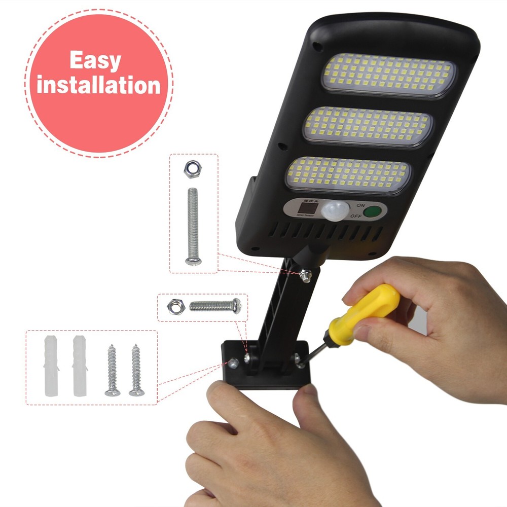 4 Pack LED Solar Lights Outdoor with Remote 6000K 213LED Solar Motion Sensor