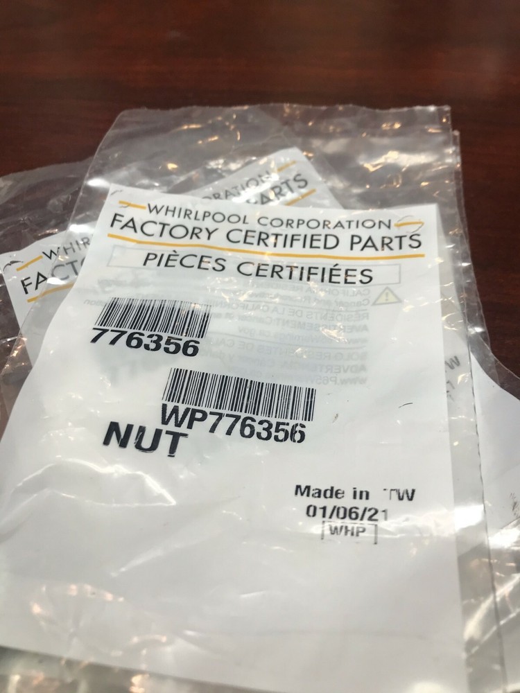 WP776356 Whirlpool Nut Part