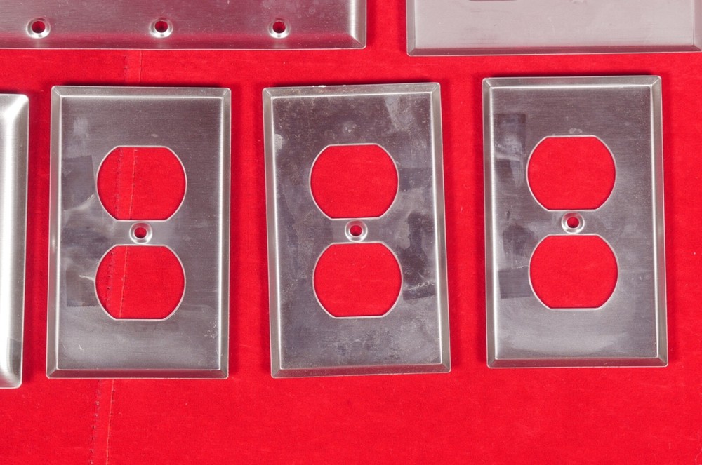 Vintage Metal Wall Socket Plates Bundle Lot Original Owner