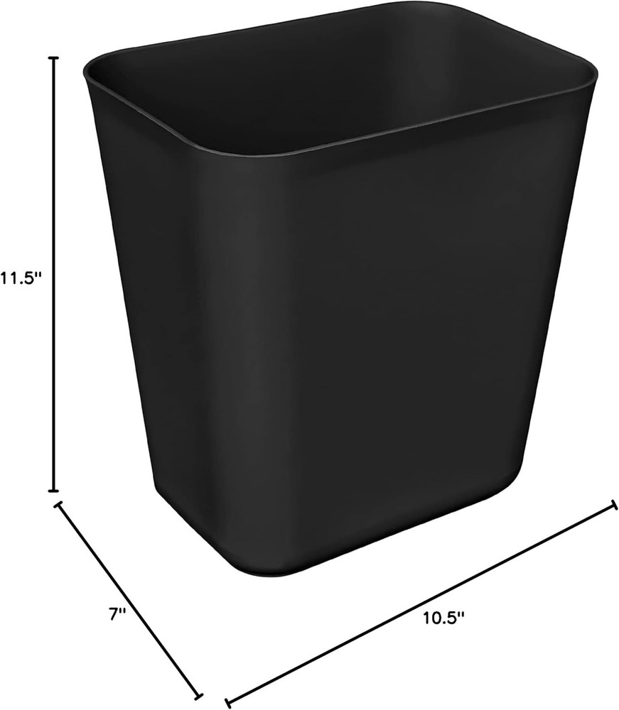 3.5 Gallons /13.5 Liter Efficient Plastic Trash Can Garbage Bin Wastebasket