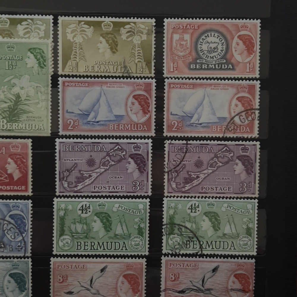 NICE BERMUDA MINT AND USED STAMPS LOT, HAMILTON, OVERPRINTS, SHIELDS & MORE