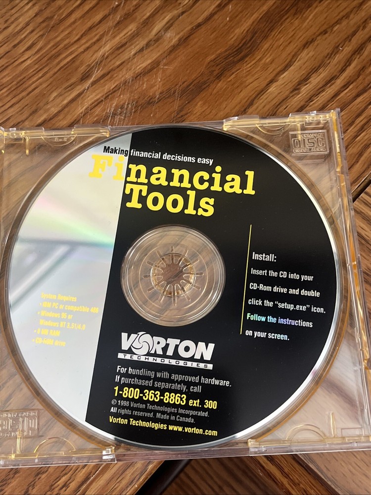 Financial Tools Cotton Technologies Cd Computer Disc